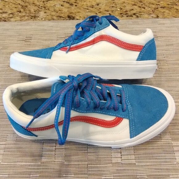 Vans Shoes - Vans Old Skool Sport Pop Red White Blue Sneakers Size 8.0 Wms